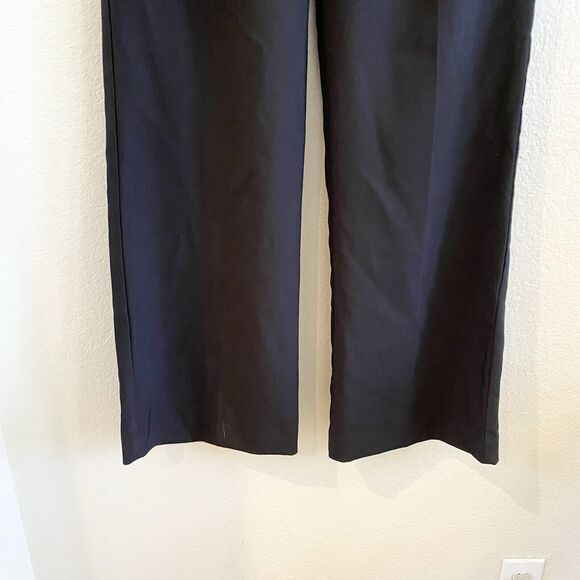 CALVIN KLEIN Pleated Front Wide Leg Pants w/pockets Size 4 Black - Picture 7 of 8